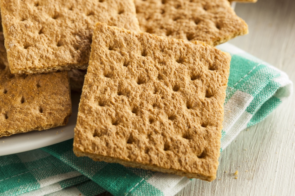 Healthy Honey Graham Crackers on a Plate.