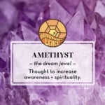 February birthstone, amethyst.