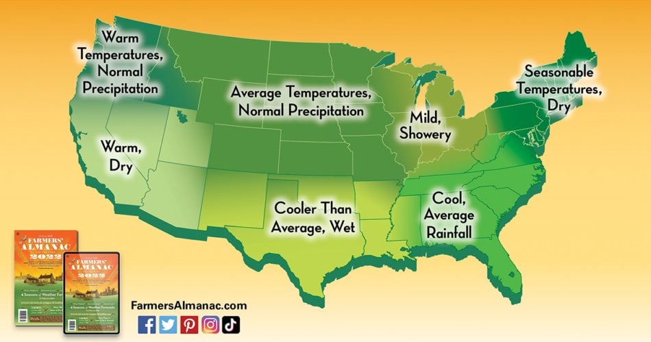 Farmers' Almanac Spring Forecast for the US 2022