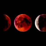 A red moon during a lunar eclipse.