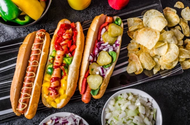 A photo of hot dogs to celebrate National Hot Dog Day on July 20.