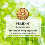 An image of August birthstone peridot stone.