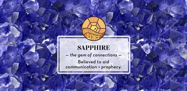 An image of a sapphire to represent the September birthstone.