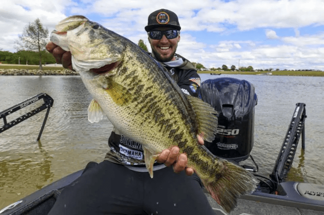 A giant bass from Lake Fork, one of the best lakes to fish in Texas.