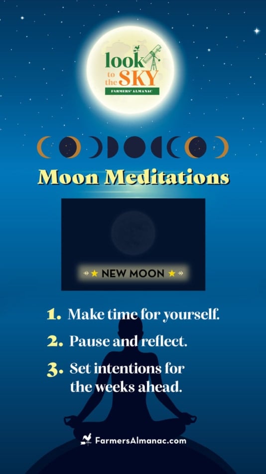 Moon meditations for the new Moon phase.
