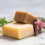 Soap bars made by hand.