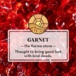 January birthstone, garnet.