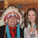 Chief Golden Light Eagle and Jennifer Berryhill.