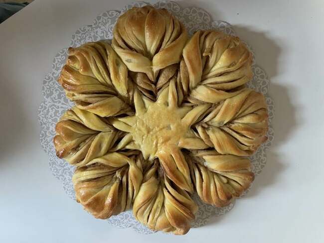 Holiday starbread ready for wrapping and gifting. 