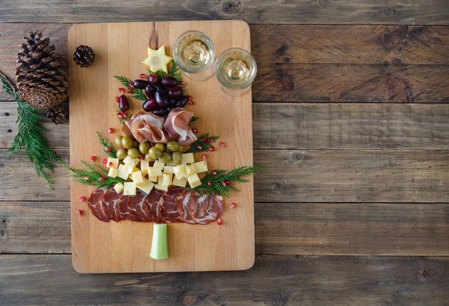 Charcuterie Christmas trees are easy to make.