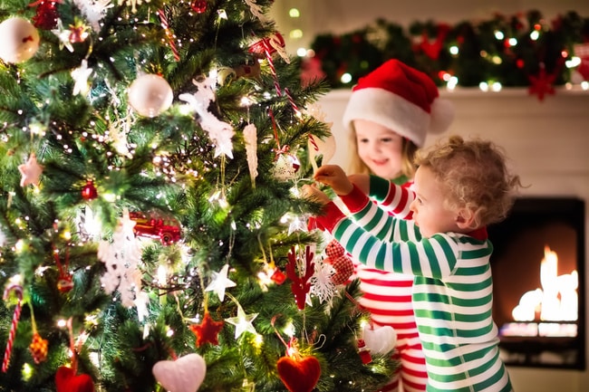 Pick a Christmas tree type safe for young kids.