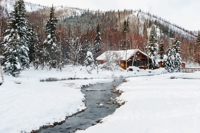 White Christmas in Fairbanks, Alaska.