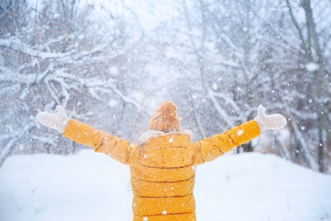 White Christmas fun in the snow.