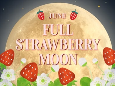 Full Moon June 2023 - Strawberry Moon.