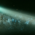A rare green comet.