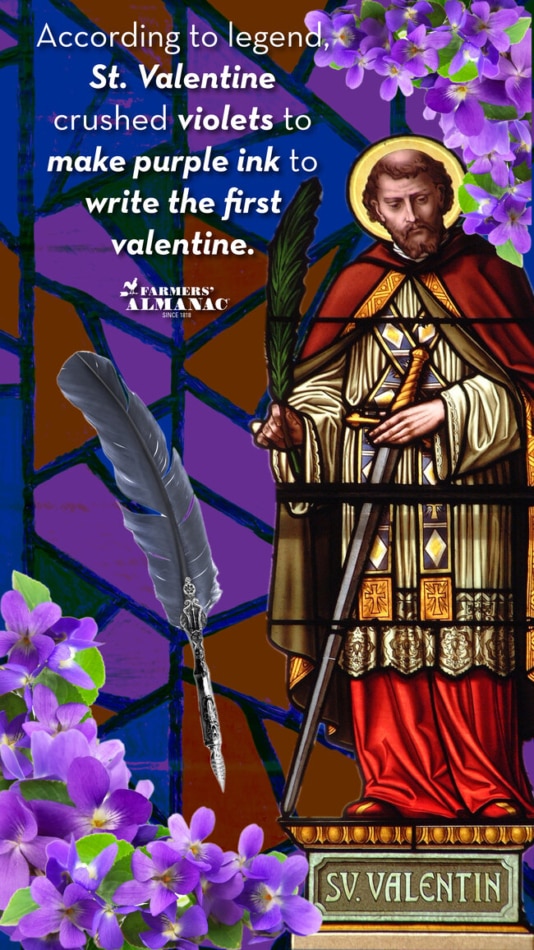 Valentine's Day is named for St. Valentine.