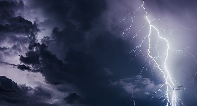 Thunder and lightning bolt safety tips.