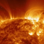 Solar flares and sunspots explained.