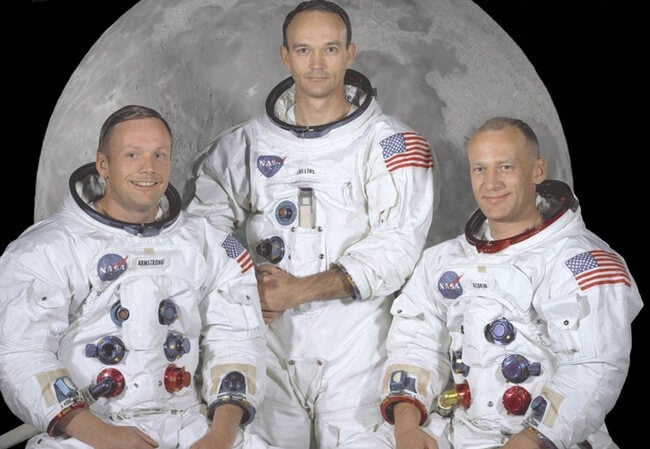 Apollo 11 Moon landing crew.