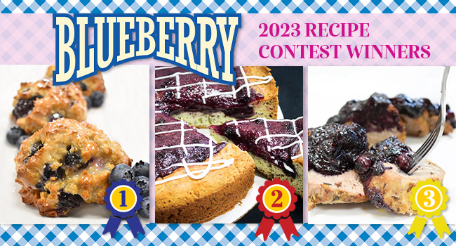 Blueberry recipe winners.