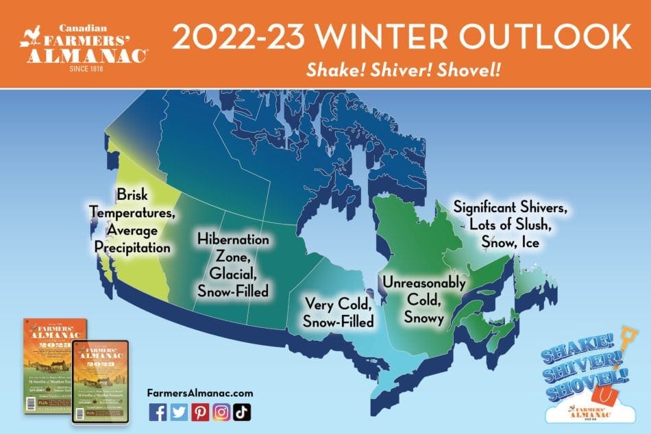 Old Farmers' Almanac Winter Weather Prediction - Canadian Extended Winter Weather Forecast 2022-23