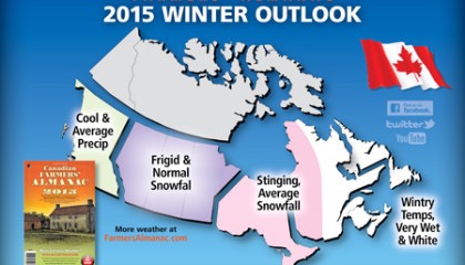 Farmers' Almanac 2015 US Extended Winter Weather Forecast
