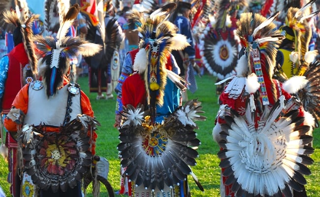 Indigenous peoples celebrating Indigenous Peoples' Day.