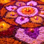 Diwali wishes with candles.