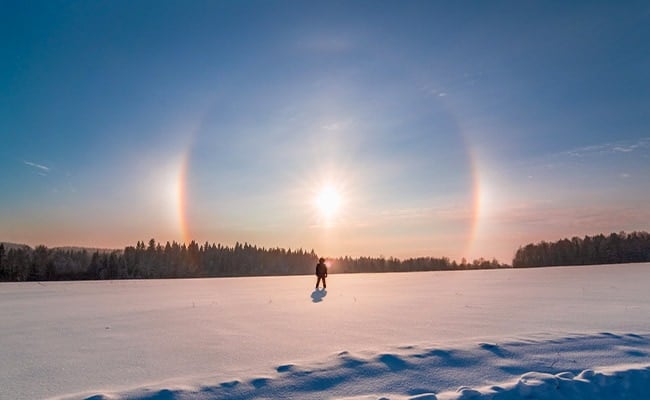 Sun dog and Sun halo phenomenon.