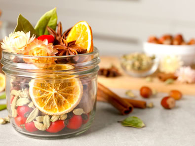 Dried fruit in a mason jar.