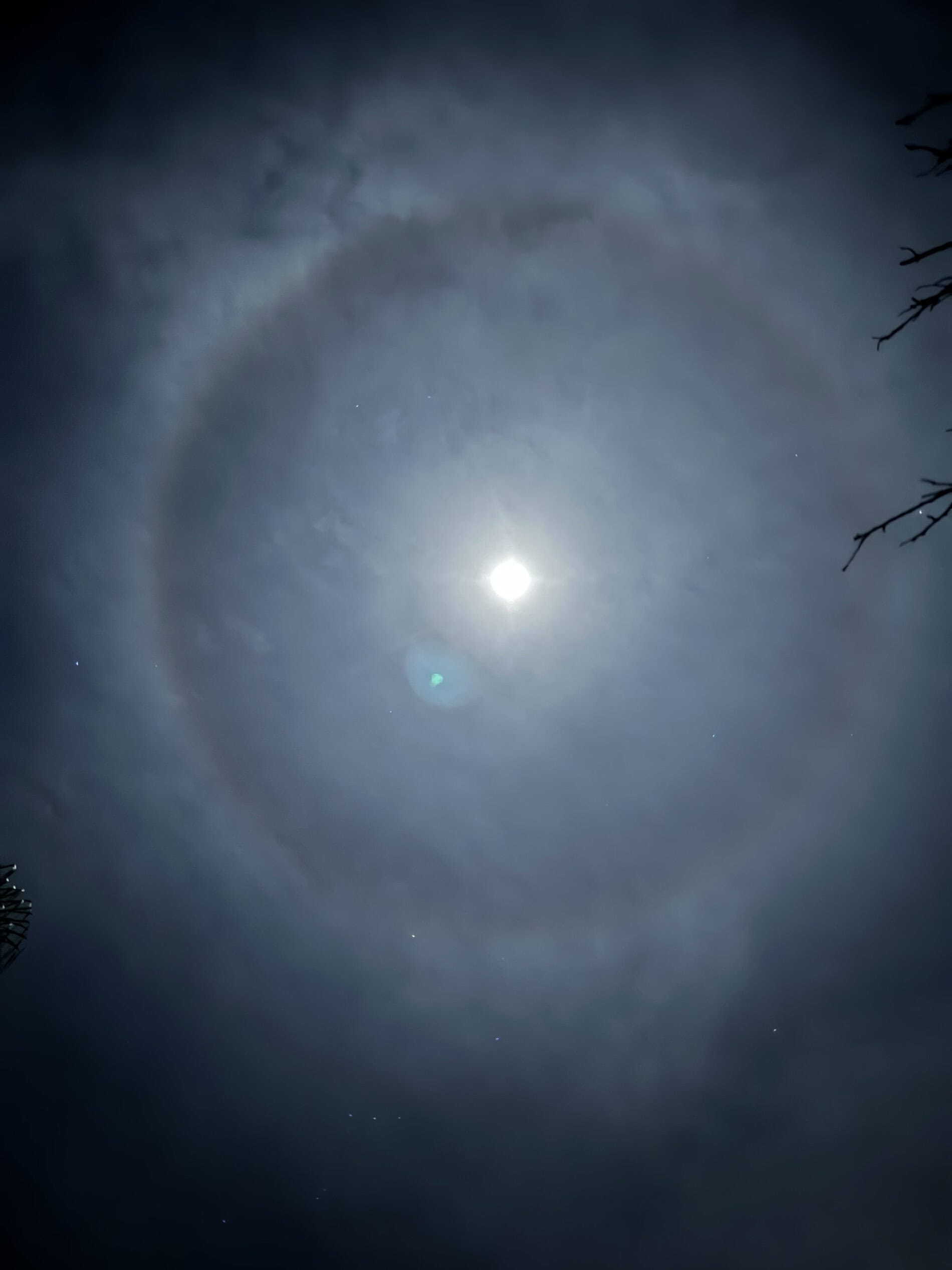 Notice a ring around the moon? Here's what it means