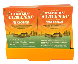 Farmers' Almanac 2025 Counter Display