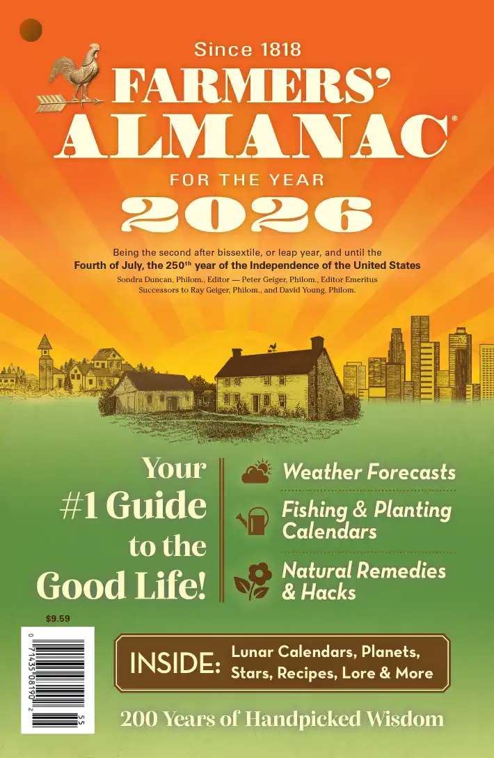 2026 Farmers' Almanac cover.