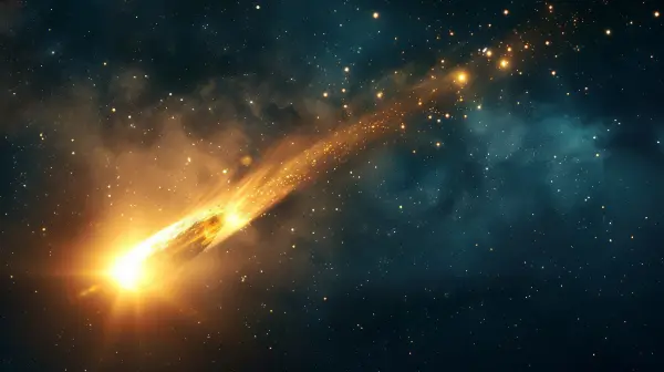Interstellar comet theorhetical rendering.