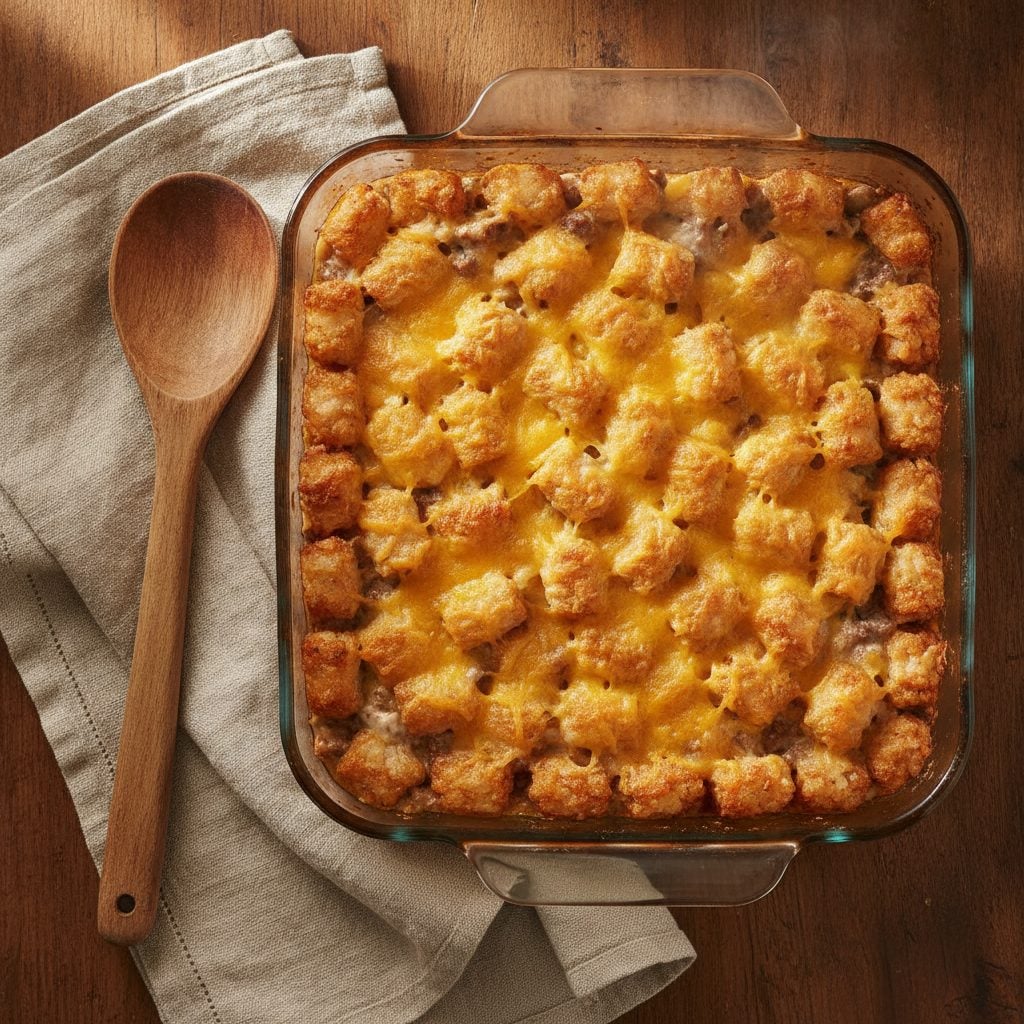Classic chicken and rice casserole in a baking dish