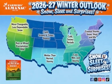 Farmers’ Almanac 2026 / 2027 Winter Weather Forecast featured image