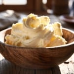 Freshly churned homemade butter
