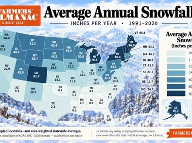 How Much Snow Does Your State Get? See the 50-State Map featured image