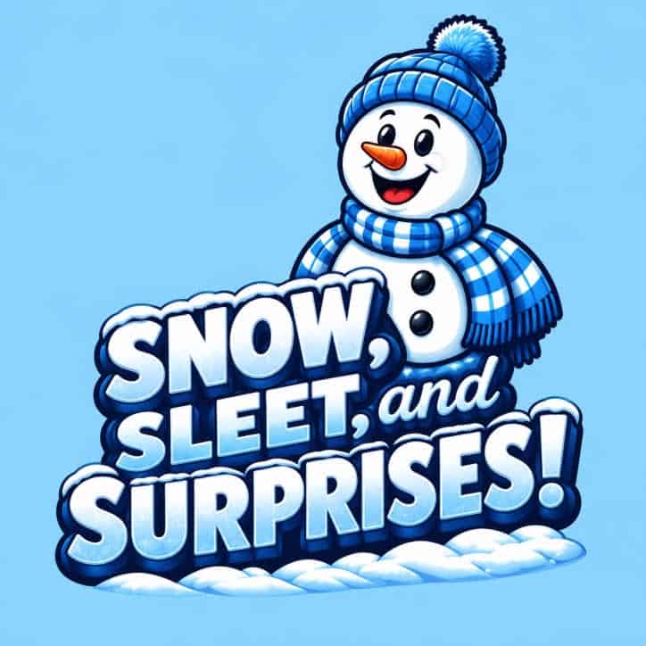 Snow, Sleet, and Surprises: Farmers' Almanac 2026-2027 winter theme.
