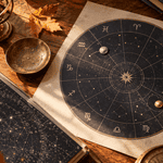 Astrological chart showing Mercury and Venus retrograde positions.